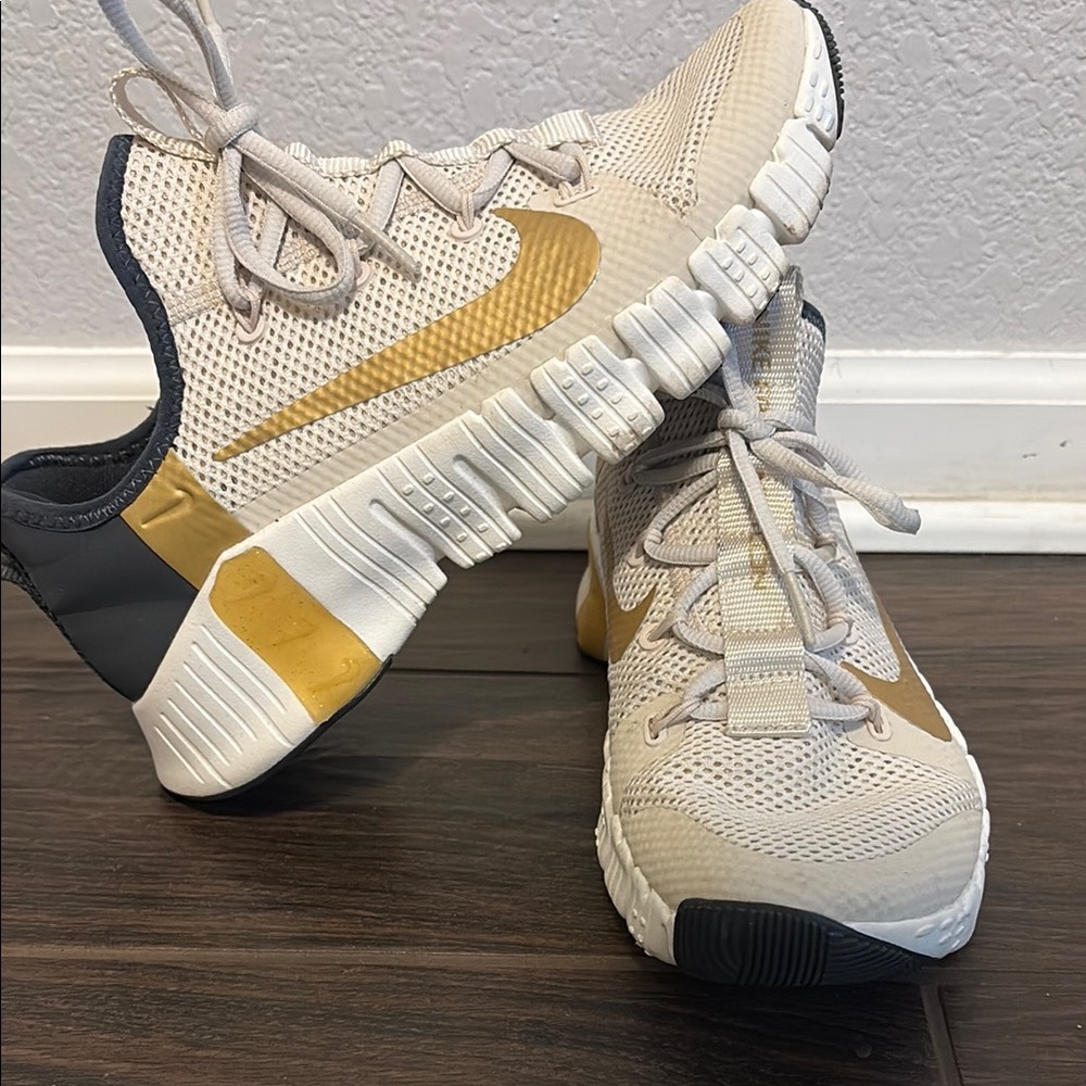 Nike Cream and Gold Sneakers